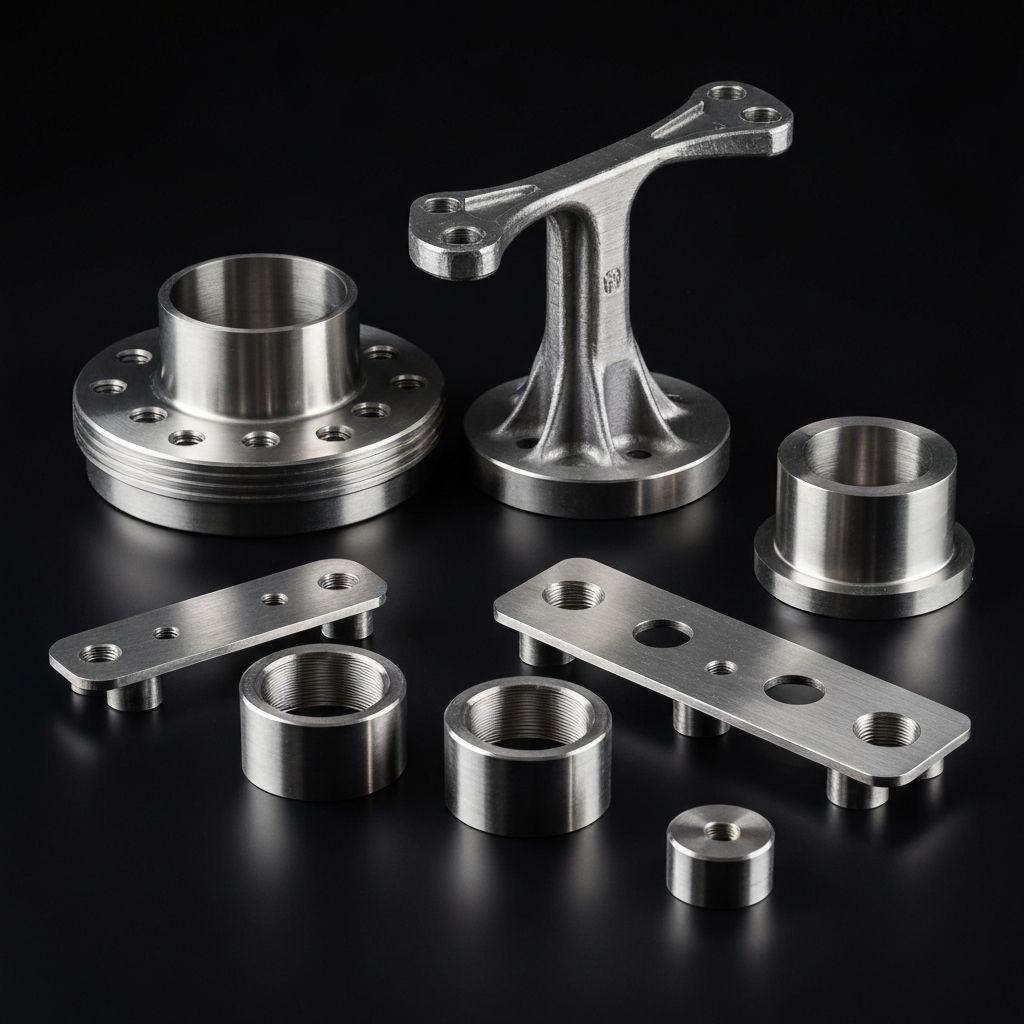 DMLS metal 3D printed titanium and stainless steel parts